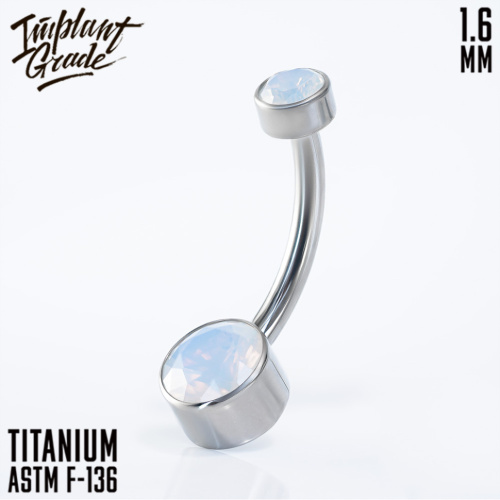 Банан White Opal Dot 1.6 мм (14 G)